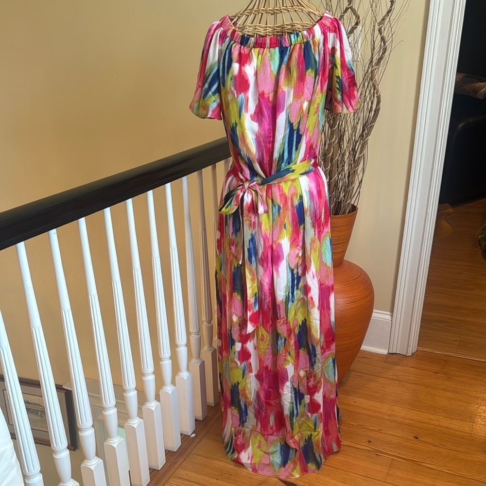 Trina Turk Nwt Multi Colored Maxi Dress